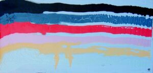 Painting #123 - Jesse Thomas Artist - White Background - 33" x 16" - Paint on Cardboard @ GalleryArt4Sale.Com