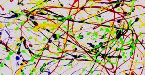 Painting #125 - Jesse Thomas Artist - white Background - 32" x 17" - Paint on wood - Reversible (painting on other side) @ GalleryArt4Sale.Com